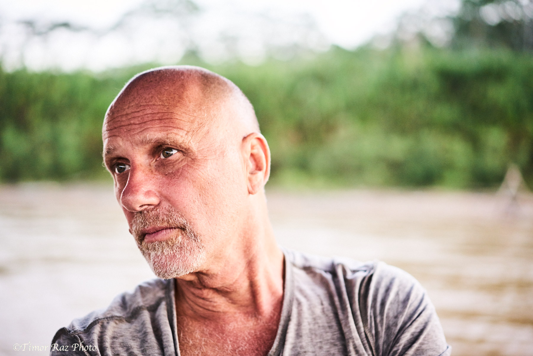 Yossi Ghinsberg on the Amazon river